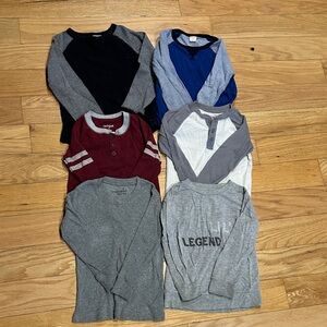 Gymboree Boys Long-Sleeve Tees in Gray, Navy, Blue & Maroon